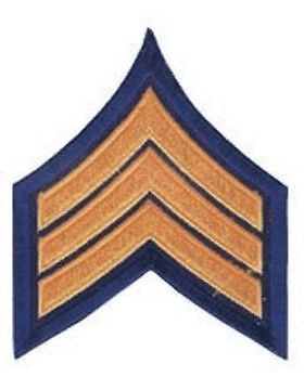 Dark Gold on Royal Chevron 3" Sergeant (Pair) U-CA502C