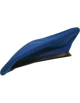 Beret (BT-E14/12) Bright Royal with Leather Sweatband Size 7 7/8" (Lined)
