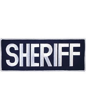 Novelty (U-N101B) Sheriff 11" Patch White on Midnight Navy