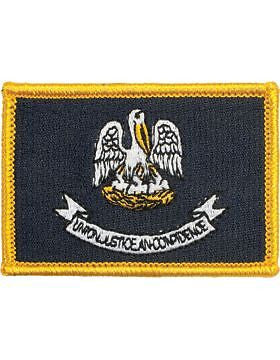 Louisiana 2" x 3" Flag (N-S-LA1) with Gold Border