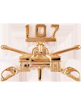 No-Shine (NS-RO-AR-0107-01) 1-107th Armor Officer Regimental BOS (Pair)