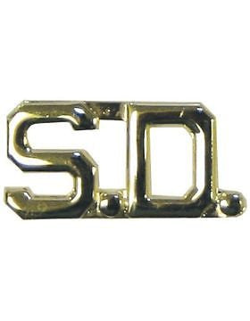 Tie Tac (U-585G) "S.P." Gold 1/2"
