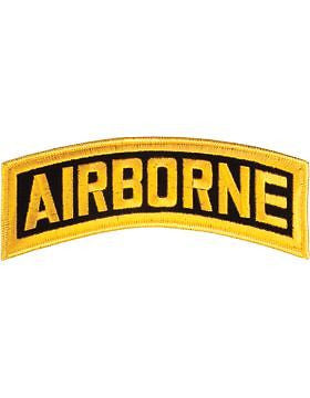 N-004 Airborne Tab Gold on Black 8"