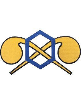 N-099 Chemical Branch Of Service Tab Gold on Black 8"