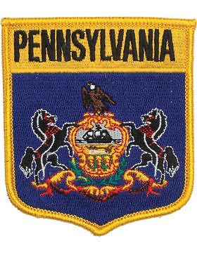 Pennsylvania 3 3/4" Shield (N-SS-PA1) with Gold Border
