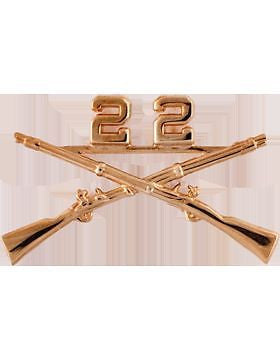 No-Shine (NS-RO-INF-022) 22nd Infantry Officer Regimental BOS (Pair)