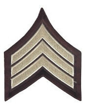 Tan on Brown Chevron 3" Sergeant (Pair) U-CA403C