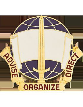 0308 Civil Affairs Bde Unit Crest (Advise Organize Direct)