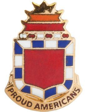 No-Shine (NS-T-C-0032A) 32nd Field Artillery Crest Tie Tac