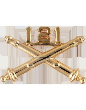 No-Shine (NS-RO-FA-121) 121st Field Artillery Officer Regimental BOS (Pair)