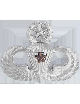 No-Shine Badge (NS-309-1) Master Parachutist with 1 Combat Star