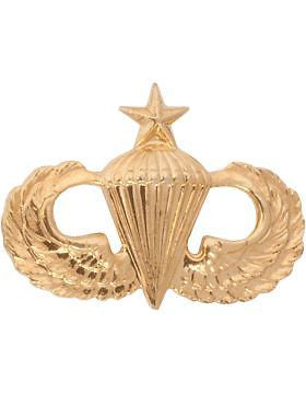No-Shine (NS-T311) Senior Parachutist  Tie Tac (Gold)