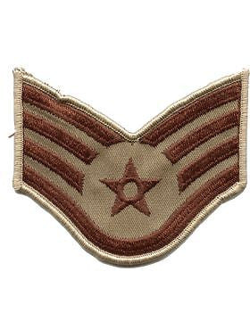 USAF Chevron (AF-C604/S) Staff Sergeant Desert Small (Pair)