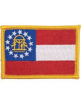 Georgia 2" x 3" Flag (N-S-GA1) with Gold Border