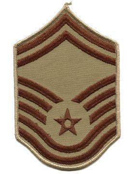 USAF Chevron (AF-C608/S) Senior Master Sergeant Desert Small (Pair)