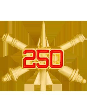 No-Shine (NS-T-RO-ADA-250) 250th Air Defense Artillery Officer BOS Tie Tac