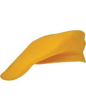 Beret (BT-C11) Gold Adjustable Beret without Pip No Sweatband