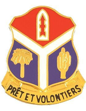 0147 Field Artillery Bn Unit Crest (Pret Et Volontiers)