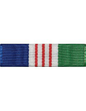 ROTC Ribbon (RC-R716) Parade Blue White Red and Green (L-16)