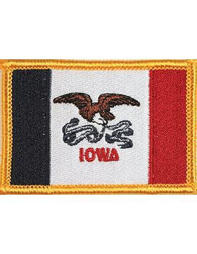 Iowa 2" x 3" Flag (N-S-IA1) with Gold Border