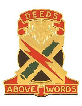 0108 Air Defense Artillery Group Unit Crest (Deeds Above Words)