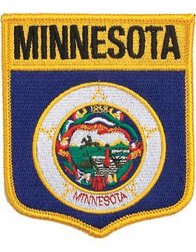 Minnesota 3 3/4" Shield (N-SS-MN1) with Gold Border
