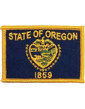 Oregon 2" x 3" Flag (N-S-OR1) with Gold Border
