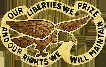 Iowa State HQ ARNG (Right) Unit Crest (Our Liberties We Prize)