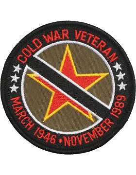 N-506 Cold War Veteran "March 1946-Nov 1989" Round Patch 3 1/2"