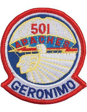 N-458 501 Apaches Geronimo Patch