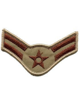 USAF Chevron (AF-C602/S) Airman First Class Desert Small (Pair)