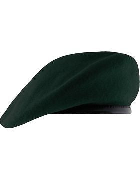 Beret (BT-D08/07) SF Green with Leather Sweatband Size 7 1/4" (Unlined)