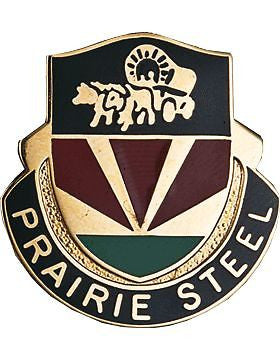 0734 Transportation Bn Unit Crest (Prairie Steel)
