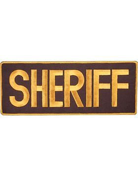 Novelty (U-N101D) Sheriff 11" Patch Gold on Brown