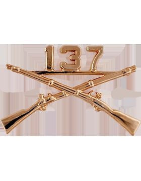 No-Shine (NS-RO-INF-137) 137th Infantry Officer Regimental BOS (Pair)