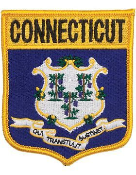 Connecticut 3 3/4" Shield (N-SS-CT1) with Gold Border