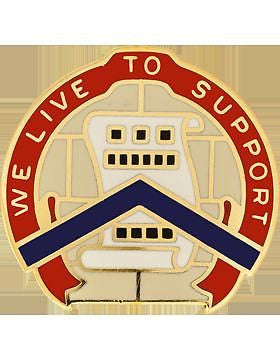 0364 Support Group Unit Crest (We Live To Support)