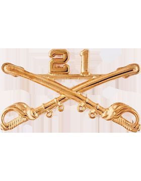 No-Shine (NS-RO-CAV-0021) 21st Cavalry Officer Regimental BOS (Pair)