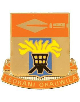 0125 Signal Bn Unit Crest (Leokani Okauwila)