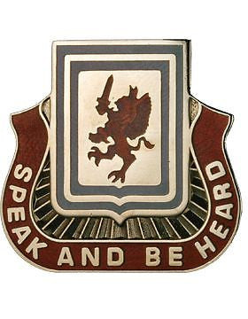 0383 Military Intelligence Bn Unit Crest (Speak And Be Heard)