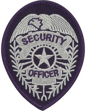 Novelty (U-N212E) Security Officer 3.75" x 2.75" Patch Silver on Navy