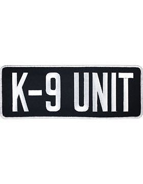 Novelty (U-N110C) K-9 Unit 11" Patch White on Black
