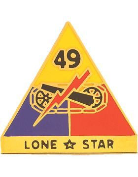0049 Armor Division Unit Crest (Lone Star)