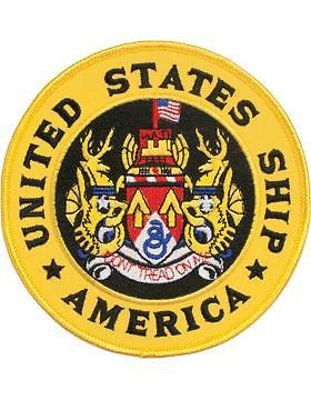 N-NY012 United States Ship America Round Patch 5"