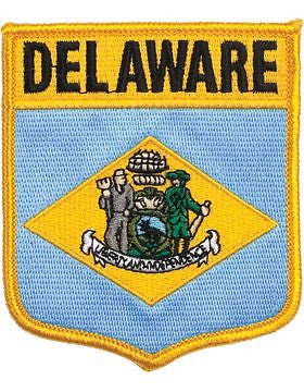 Delaware 3 3/4" Shield (N-SS-DE1) with Gold Border