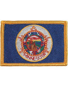 MInnesota 2" x 3" Flag (N-S-MN1) with Gold Border