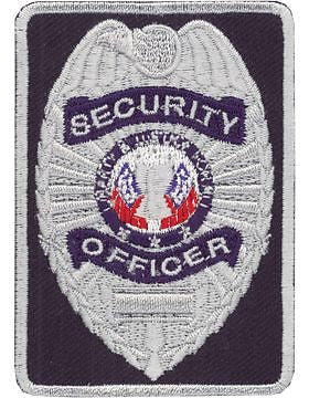 Novelty (U-N213B) Security Officer 2" x 3" Patch Silver on Navy