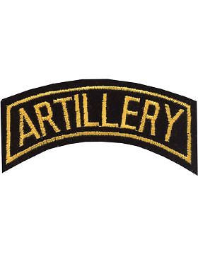 N-093 Artillery Tab Gold on Black 4"
