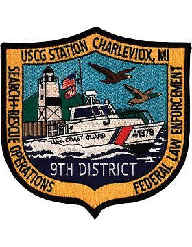 N-CG016 United States Coast Guard Station Charleviox Michigan Patch