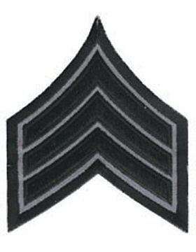 Black on Gray Chevron 3" Sergeant (Pair) U-CA601C